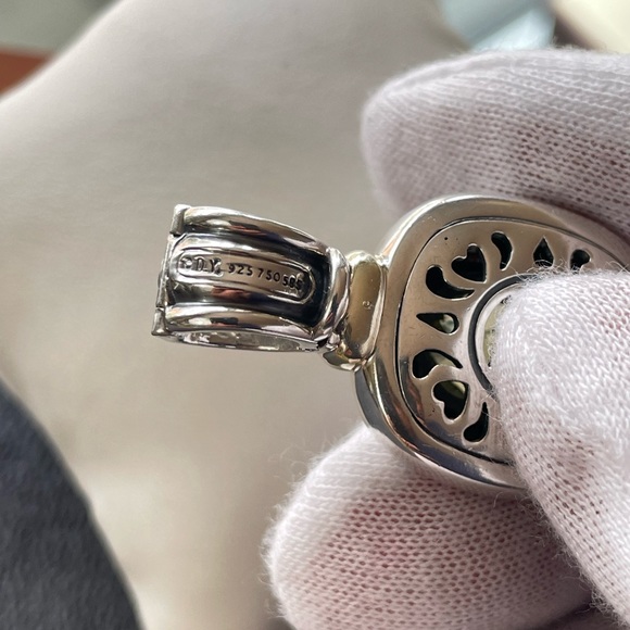 David Yurman XL Albion Enhancer with Faceted Lemon Citrine 1.5" - Picture 3 of 8